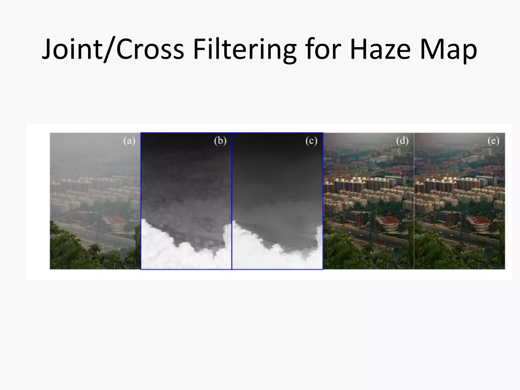 Joint/Cross Filtering for Haze Map
 