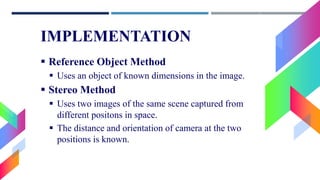Object Size Detector - Computer Vision | PPTX