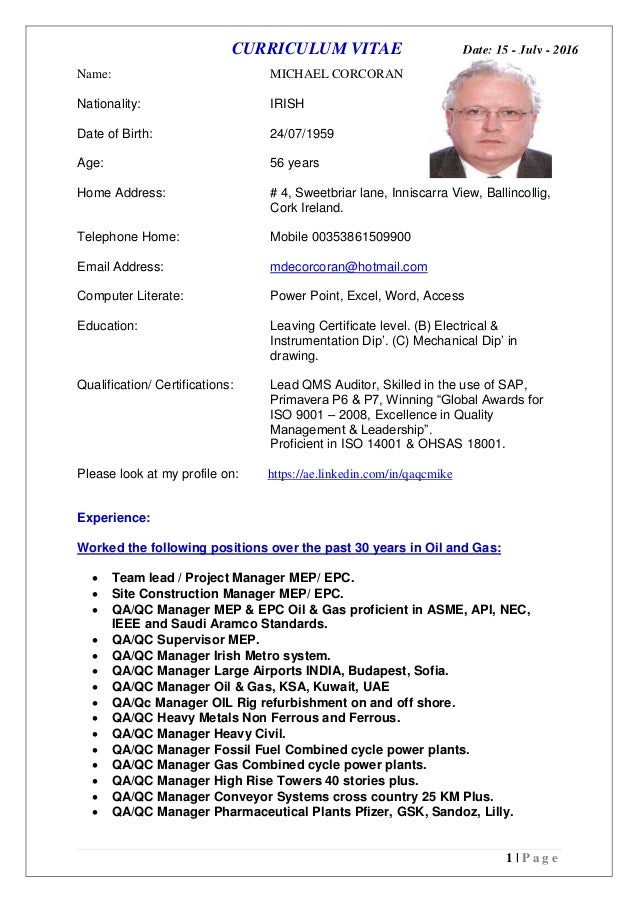 cv qa qc 15th july m from cv