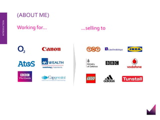 (ABOUT ME) 
Working for… ...selling to 
INTRODUCTION 
 
