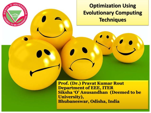 Optimization Using Evolutionary Computing Techniques | PPT