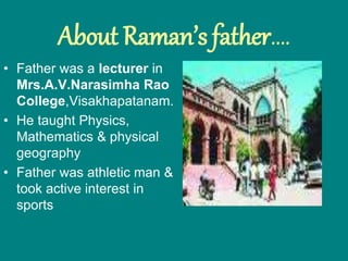 Cv Raman | PPTX