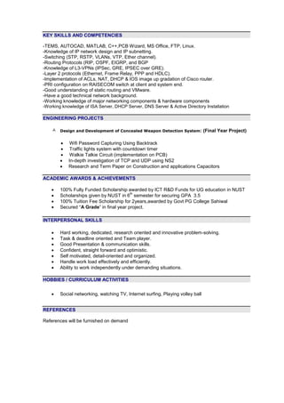 Cv ramzan ali (network engineer) | PDF | IT and Internet Support | Internet