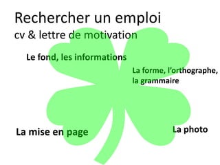 Curriculum VitaeMenu 104
Ce que j’ai appris dans
ma vie privée,
je l’utilise
pour mon futur
professionnel.
 