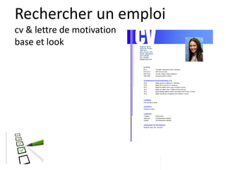 Curriculum VitaeMenu 203
Je commence par
des
listes
et des
aide-mémoire.
 