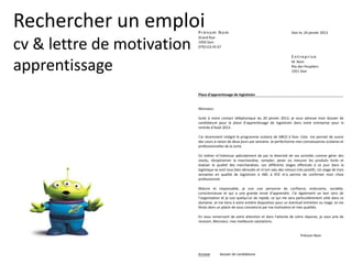 Curriculum VitaeMenu 304
Les
expériences
sont les
autres clés.
 