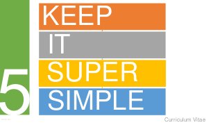 Curriculum VitaeMenu 501
KEEP
IT
SUPER
SIMPLE
 