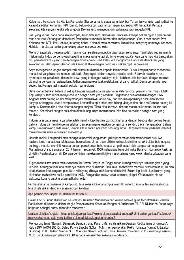 Pengalaman Kerja Rektor Unsada 2015 2018