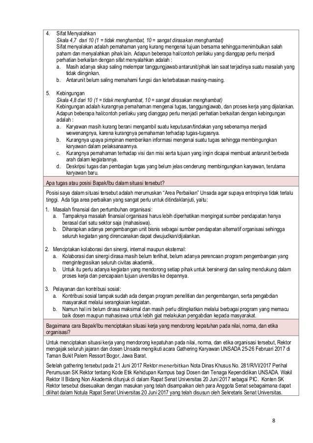 Pengalaman Kerja Rektor Unsada 2015 2018