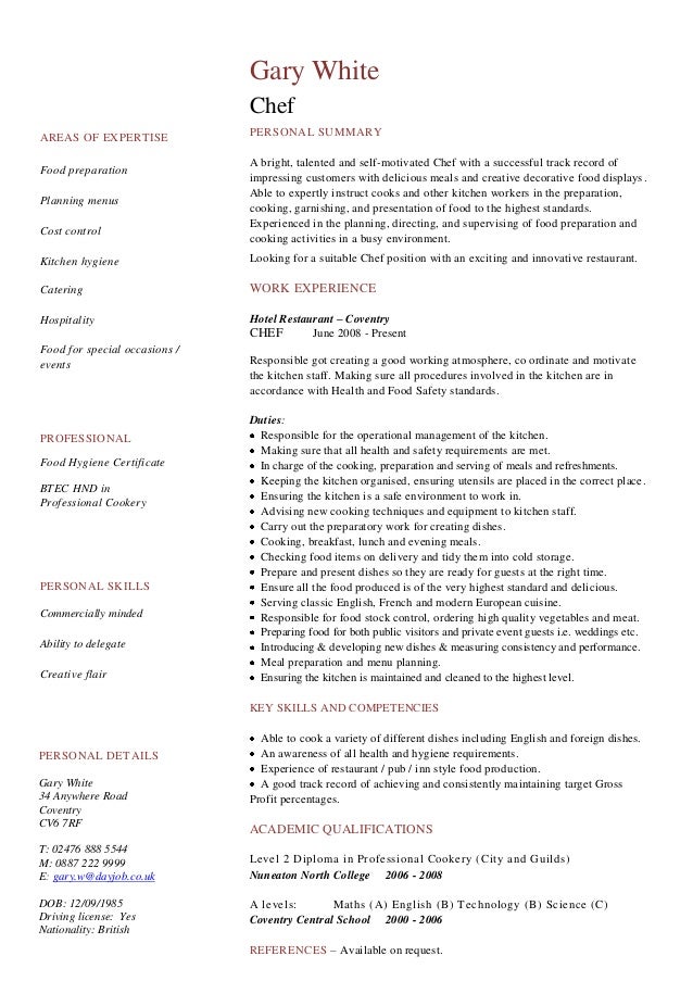 Cv Resume Examples To For Free