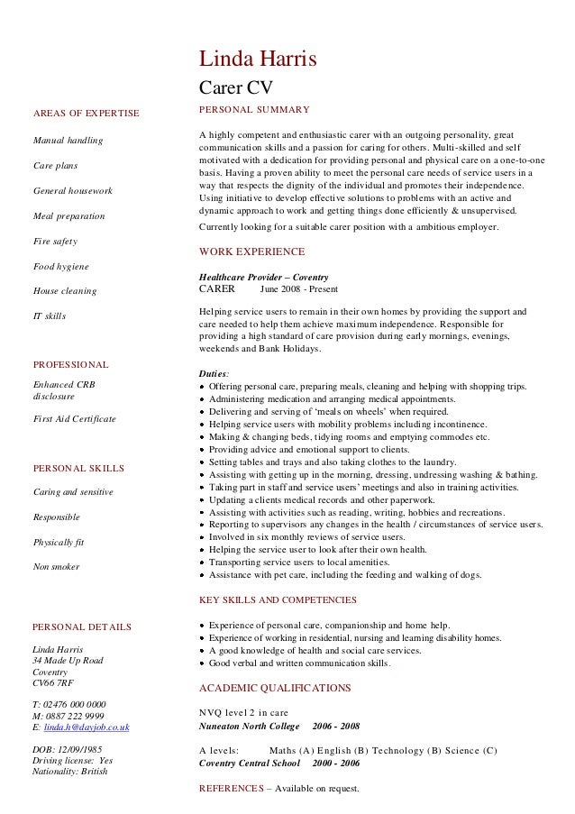 cv resume samples person skills for resume