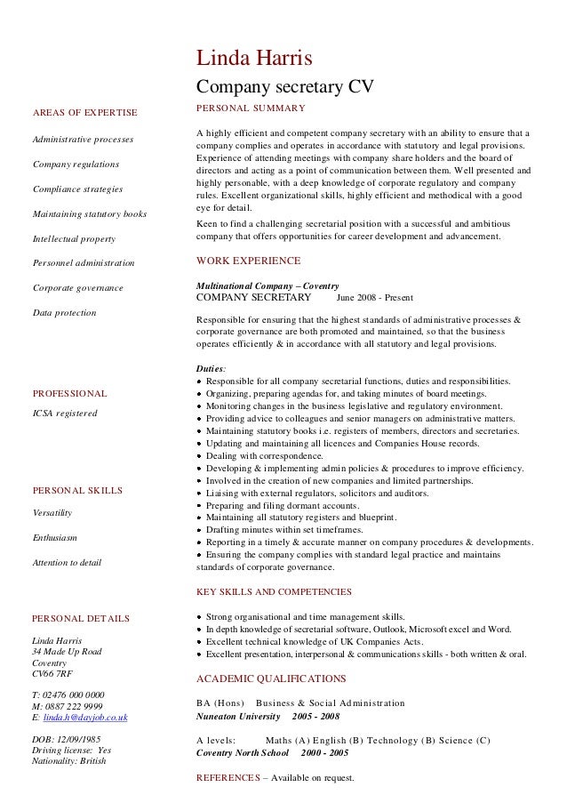it cv samples