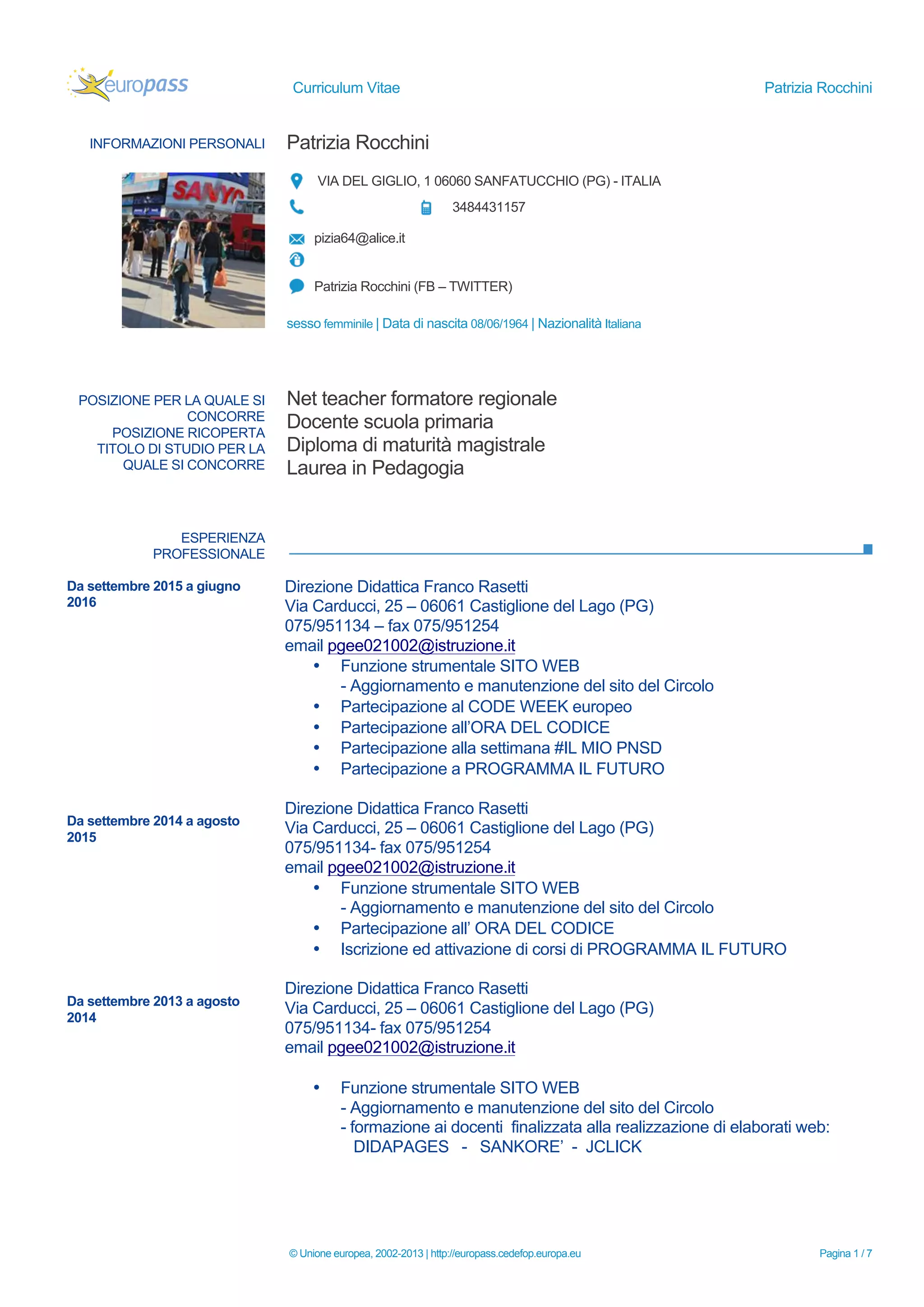 Cv rocchini patrizia firmato | PDF