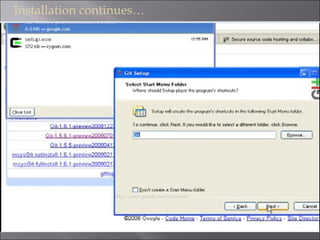 Installation continues…
 