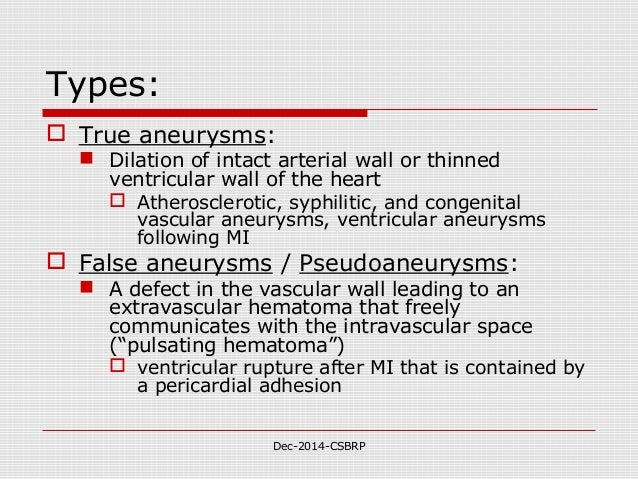 Cvs aneurysms&dissection-csbrp