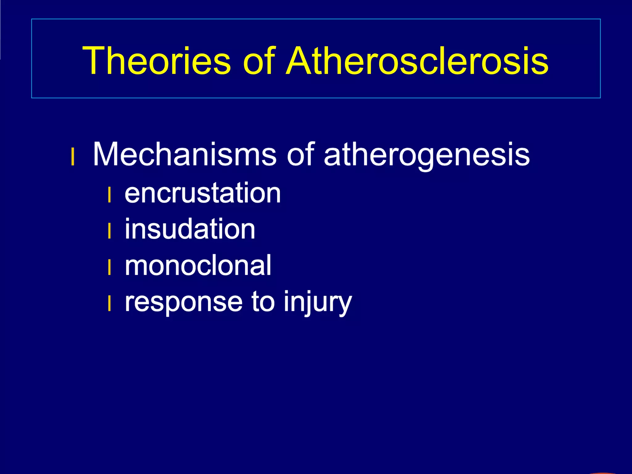 Theories of Atherosclerosis
 