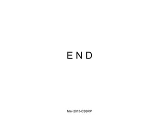 E N D
Mar-2015-CSBRP
 