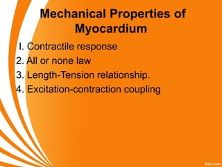 Cvs 2 mechanical properties of cardiac muscle | PPT