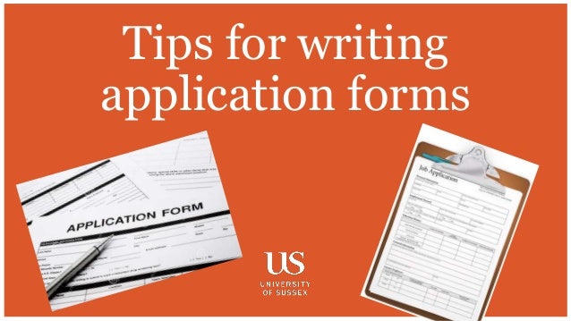 tips for application forms