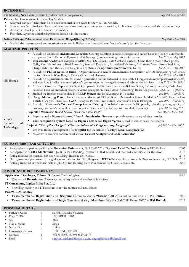 General management consulting resume