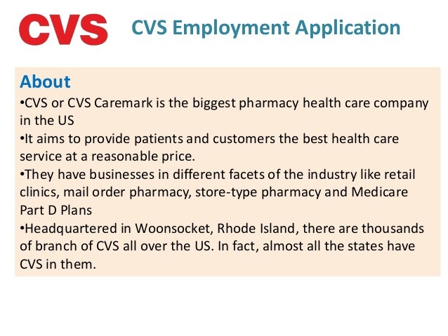 cvs employment application cvs pharmacy application form