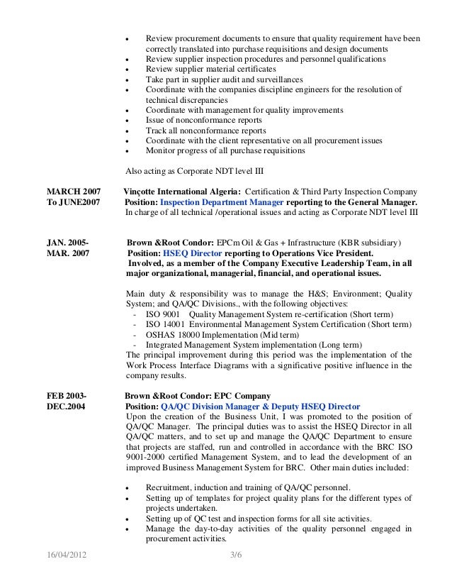 Cv Senior Qc Manager Mk Bencharif English