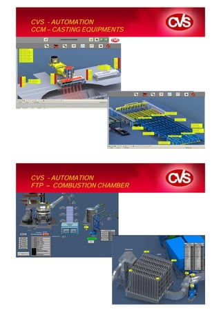 CVS - AUTOMATION
CCM – CASTING EQUIPMENTS




CVS - AUTOMATION
FTP – COMBUSTION CHAMBER
 