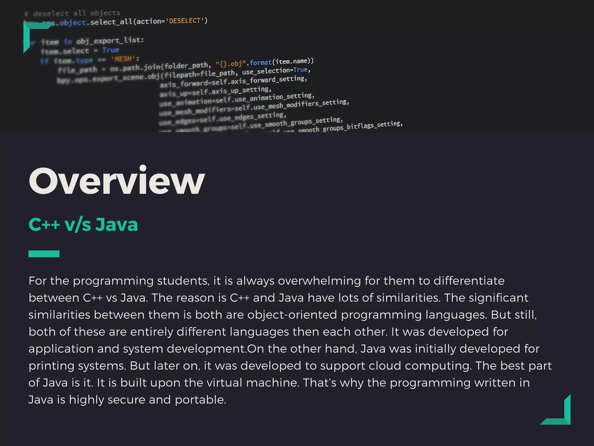 C++ vs Java: Which one is the best? | PPT