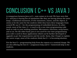 C++ vs Java: Which one is the best? | PPT