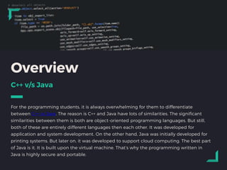 C++ vs java which is best for future | PPT