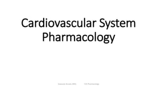 Cardiovascular System
Pharmacology
Sewasew Amsalu (MD) CVS Pharmacology
 
