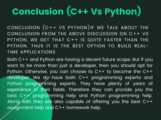 C++ vs python the best ever comparison | PPT