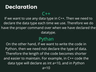 C++ vs python the best ever comparison | PPT