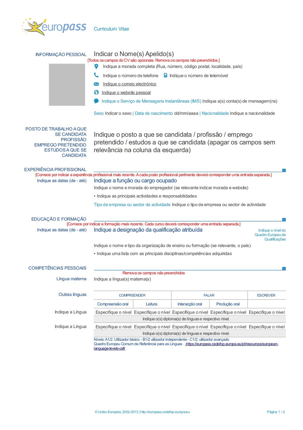 modelo-de-curriculum-vitae-europeu-word