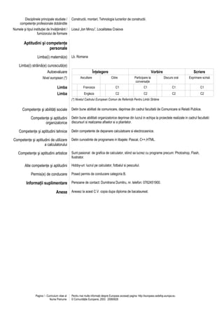 Cv Template Ro Ro