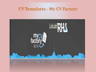 Curriculum Vitae Template - My CV Factory
