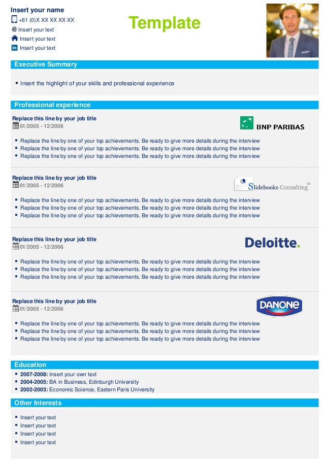 resume template with picture insert diagne nuevodiario co