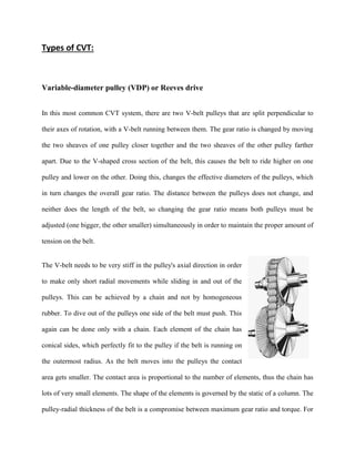 Continuously Variable Transmission Teaching Model | DOCX