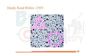 Hardy Randy Rittler COLOUR VISION AND TEST'S by Optom. Jithin Johney | PPTX