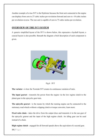 Ivt Engine Work Cvt report | PDF