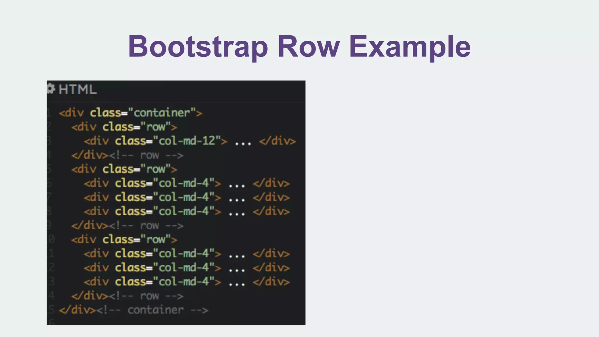 Bootstrap Row Example
 