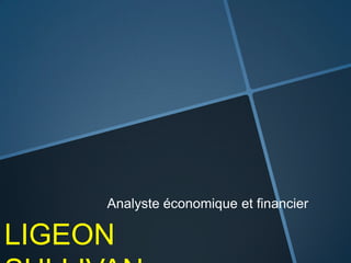 LIGEON
Analyste économique et financier
 
