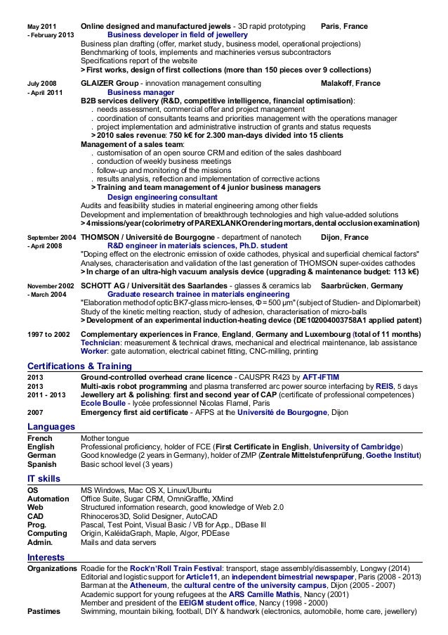 Resume young engineer