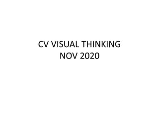 CV VISUAL THINKING
NOV 2020
 