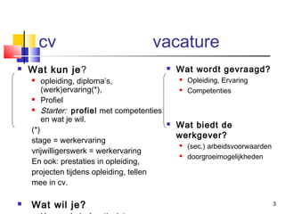Val Op Met Je Cv Als Starter