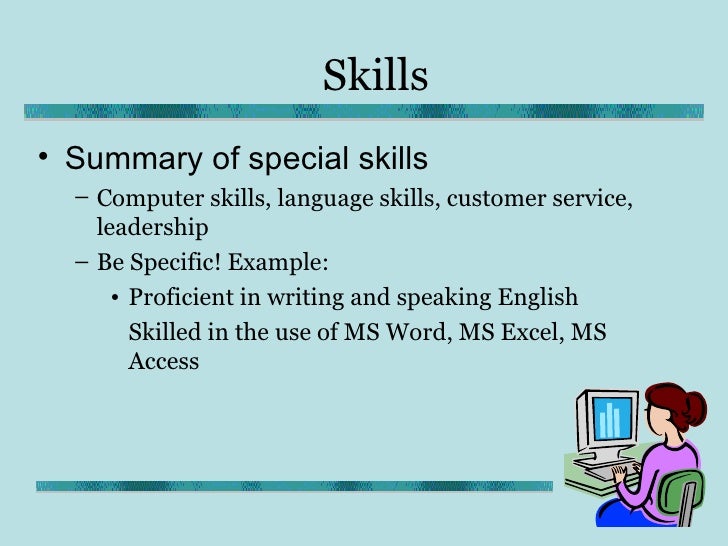 special skills or qualifications examples