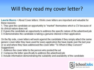 The cover letter translated
Introduction (2-3 lines):
• This is why I am writing to you and it will be worth your
while.
B...