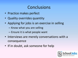 Cv writing and interview skills 2013
