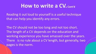 CV WRITING PRESENTATION - SOLWEZI.pptx
