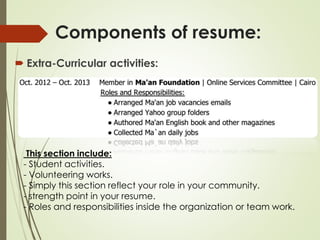 Cv writing session | PPTX